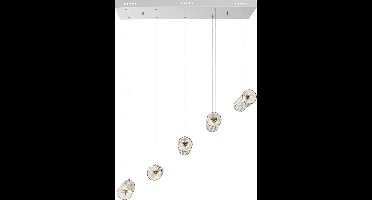 Hanglamp Globo Tinca LED - Chroom/K9 kristallen