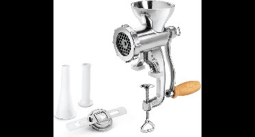 Tomado Metaltex - Jack 3 in 1 - Vleesmolen - Worstenmaker - Deegvorm - Aluminium - Vastmaken aan tafel