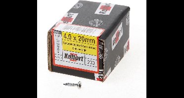 Kelfort Spaanplaatschroef platverzonken kop verzinkt T20 voldraad 4.0 x 20mm (Prijs per 200 stuks)
