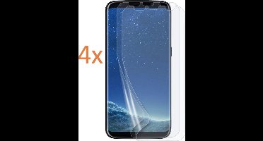 4x Screenprotector geschikt voor Samsung Galaxy S8 - Edged (3D) Glas PET Folie Screenprotector Transparant 0.2mm 9H