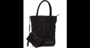 Zebra Trends Natural Bag Kartel - Real Leather - Suede Black