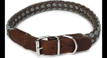 Beeztees Korda - Halsband Hond - Grijs/Lichtgrijs - 47-53 cm