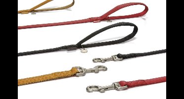 Beeztees - Hondenriem - Mac Leather - Zwart - 120 cm x 15 mm