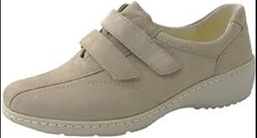 Waldläufer Dames Klittenbandschoen 607302-191-094 Beige - Kaya Wijdte K - Maat 5½