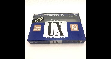 Audio Cassette Tape Sony UX 60 Chrome Class  / Uiterst geschikt voor alle opnamedoeleinden / Sealed Blanco Cassettebandje / Cassettedeck / Walkman / Sony cassettebandje.