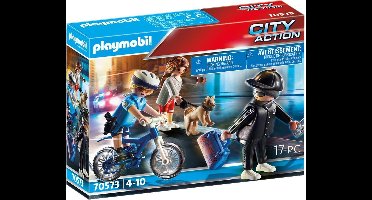 PLAYMOBIL City Action Politiefiets: achtervolging van de zakkenroller - 70573