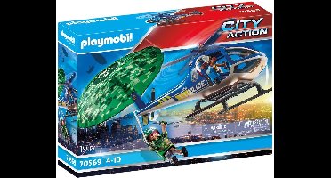 PLAYMOBIL City Action Politiehelikopter: parachute-achtervolging - 70569
