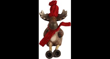 White Label Rendier A Randy 17 Cm Keramiek Bruin/rood