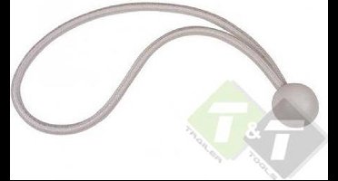 elastiek met balletje wit - spanner - spanelastiek - spandoek elastiek - zeilelastiek - spanners