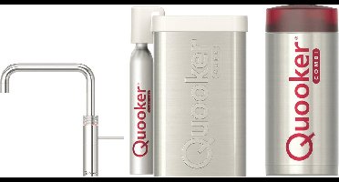 Quooker Fusion Square met COMBI+ Boiler en CUBE Reservoir 5-in-1 kokend water kraan - Chroom