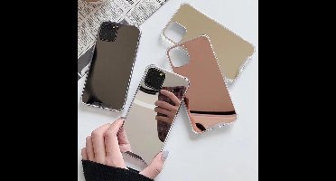 iphone ( 11Pro Max ) case schokbestendig, met spiegel (Roze kleur)