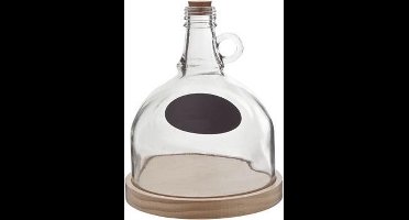 STOLP MET PLATEAU HOUT D17CM H23CMMAT KRIJTBORD