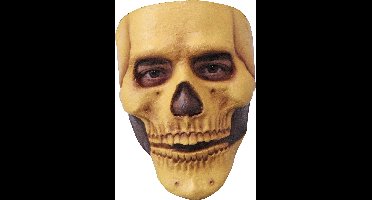 Partychimp Oud Skelet Schedel Skull Gezichts Masker Halloween Masker voor bij Halloween Kostuum Volwassenen - Latex - One-size