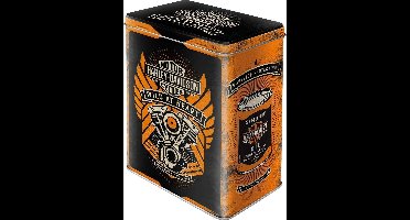 Bewaar Blik - Harley Davidson Wild At The Heart (relief uitgevoerde blik met officiele licentie)