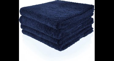 Douchelaken navy donkerblauw 70x140cm (LET OP: bestellen per stuk)