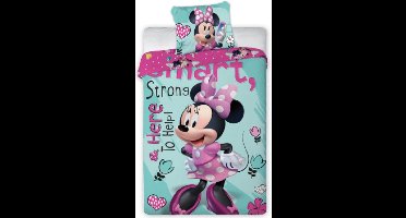 Disney Minnie Mouse Dekbedovertrek - 140x200 cm - Smart & Strong - Multi/Roze