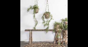 Hangpot Ø18cm - Naturel - 16cm Hoog - Hangpot Yuna Ø18cm - Het Mandenhuys
