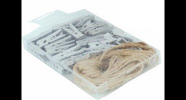 Verhaak Miniknijpers 2,5 Cm Hout Zilver 50 Stuks