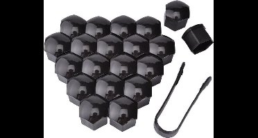 Wielmoerkapje Wielbout Kap kapjes Zwart 20 Stuks 17MM Geschikt voor Vw Golf Polo Passat Jetta Eos Touran