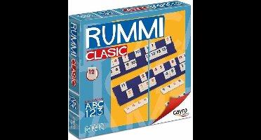 Rummi Classic - Bordspel Cayro - Met 4 Houders en 106 Stenen - Inclusief Zak