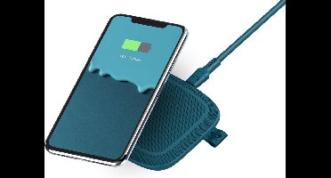 Fresh 'n Rebel - 10W Qi Wireless Charging Pad + 18W Power adapter + 1,5m USB-A kabel - Base - Petrol Blue