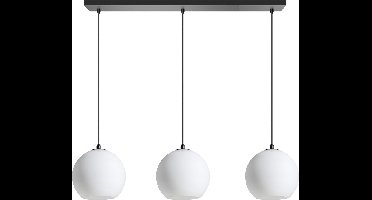 ETH Hanglamp Orb balk 3x 25 cm Wit opaal mat Glass / Zwart - 90cm