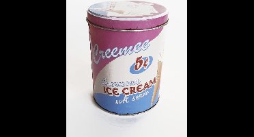 Ice Cream - Tin Box Rond - Bewaarblik