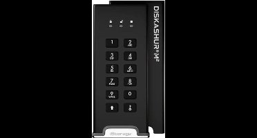 iStorage diskAshur M2 - externe harde schijf - M2 SSD - 240 GB - USB - 256-bit - Zwart