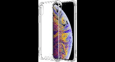 Hoesje geschikt voor iPhone XS Max - Anti Shock Proof Siliconen Back Cover Case Hoes Transparant