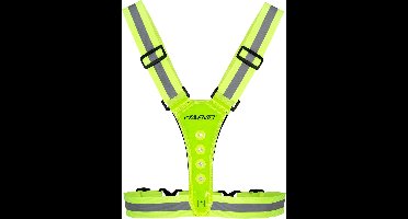 Avento Hardloop Veiligheidsvest Reflecterend met LEDs - met batterij - Geel