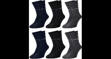 Pierre Cardin® Herensokken 6 Paar - Antraciet Blauw Zwart - 39/42