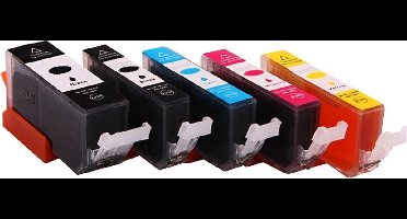 Set 5x ABC huismerk inkt cartridge geschikt voor Canon 580 581 580XXL 581XXL PGI-580XXL CLI-581XXL voor Canon Pixma Pixma TS-6150 TS-6151 TS-8150 TS-8151 TS-8152 TS-9150 TS-9155 TR-7550 TR-8550