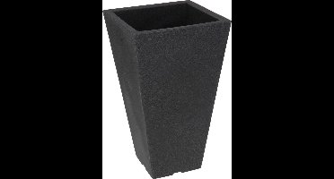 Homestyle Bloempot Capri - Bloempotten - 27x15x45 cm Antraciet Vierkant