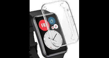 Screenprotector + Hoesje geschikt voor Huawei Watch Fit - Transparant