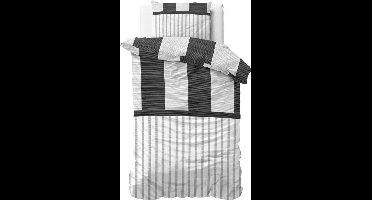 Sleeptime Cleo - Dekbedovertrek - Eenpersoons - 140x200/220 + 1 kussensloop 60x70 - Antraciet