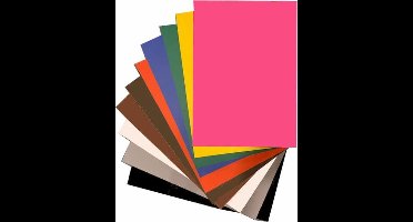 Quantore Grote vellen knutselkarton - 50x70 cm - 10 gekleurde vellen