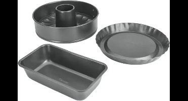 Metaltex By Tomado Bakvormen | 4 Delig | 24, 26, 26 cm