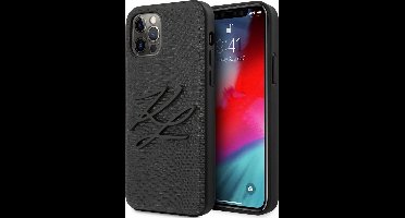 Karl Lagerfeld Beschermende Telefoonhoesje voor Apple iPhone 12 Pro Max - Zwart, Back Cover, Materiaal: Bescherming van Telefoon.