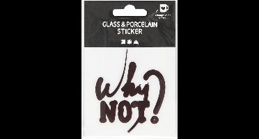 Glas- en Porseleinsticker - Zelfklevende-Transparante-Stickers - Zwart-Tekst-Design - DIY-Decoratie - 1 Stuk