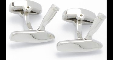 Manchetknopen - Golfclub Twee Zilverkleurige Golfclubs