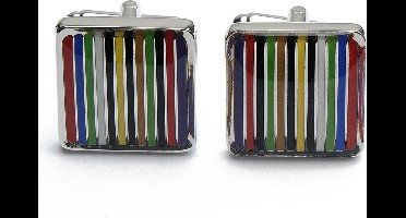 Manchetknopen - Emaille Lijnen in Verschillende Kleuren