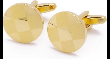 Manchetknopen - Goud 9 Vlakken Rond