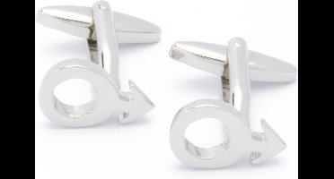 Manchetknopen - Mannenteken Zilverkleur