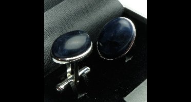 Manchetknopen - Echt 925 Zilver Sodaliet