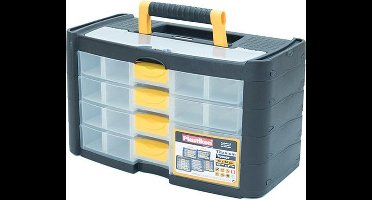 1x Plastiken Tower Sorteerdoos 90004 4 Laden organizer titanium