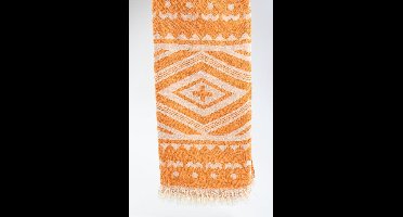 uit Turkije By Aquatolia Hamamdoek Gagae - 100% Zacht Katoen - Strandlaken - Handdoek - Oranje - 100cm x 180cm - Originele hamamdoek uit Turkije