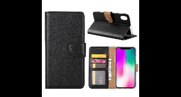 Fonu Boekmodel hoesje iPhone Xs - X Zwart