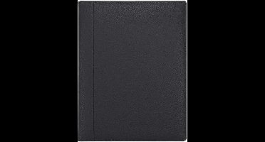 Leren schrijfmap A4 met Ritssluiting en Schrijfblok - Zwart