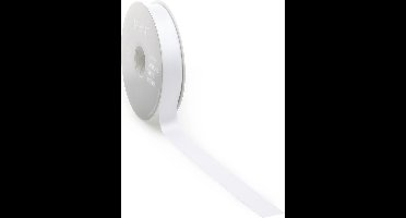 Wit Satijnlint | zeer luxe kwaliteit |15 mm / 25 mtr.