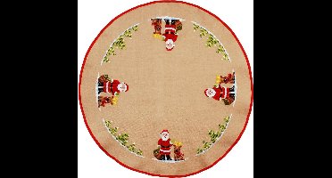 Vervaco - Jute kerstboomkleed kit - Kerst - PN-0007343 - Borduren - Borduurpakket - Borduurpakket volwassenen - Borduurpakket kind